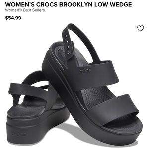 NWT CROCS BROOKLYN LOW WEDGE SZ 7